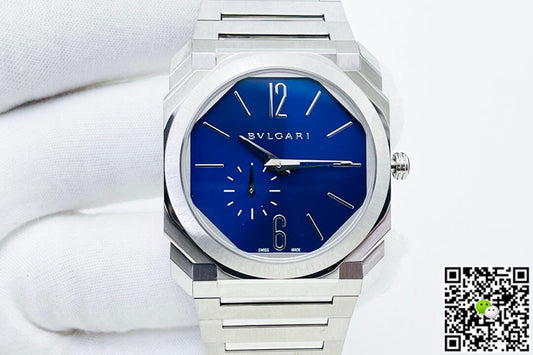 Bvlgari Octo Finissimo 103431 BV Factory Stainless Steel Blue Dial