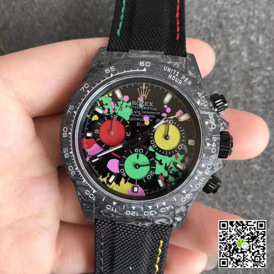 Rolex Daytona Cosmograph Carbon Fiber Diw Customized Version Noob Factory Color Dial