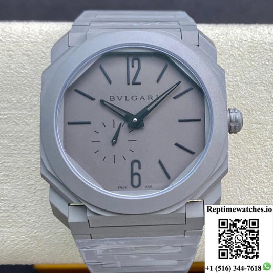 Bvlgari Octo Finissimo 102713 Bgo40C14Ttxtauto Bv Factory Gray Dial-Rep Time Watches