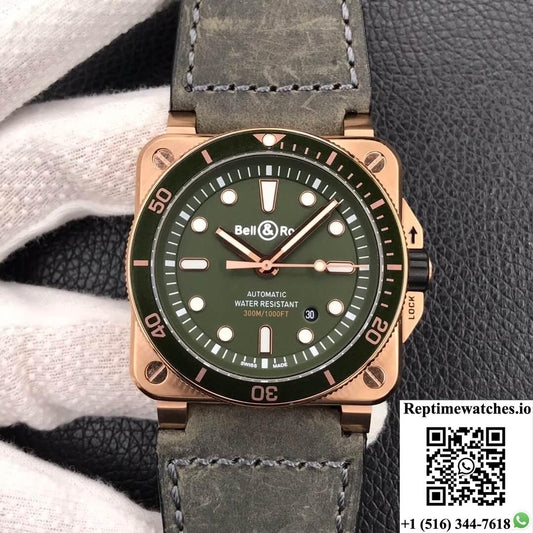Bell & Ross Br0392-D-G-Br/Sca Bronze Case-Rep Time Watches