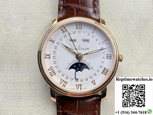Blancpain Villeret 6654-3642-55B Om Factory V3 Rose Gold Case-Rep Time Watches