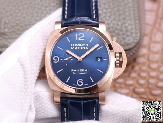 Panerai Luminor Marina Goldtech PAM01112 VS Factory Blue Dial