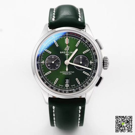 Breitling Premier B01 Chronograph AB0118A11L1X1 GF Factory V2 Green Dial