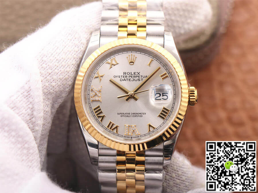 Rolex Datejust M126233-0031 EW Factory Yellow Gold Diamond Dial