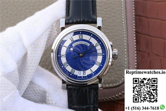 Breguet Marine 5817 Blue Dial Cowhide Strap-Rep Time Watches