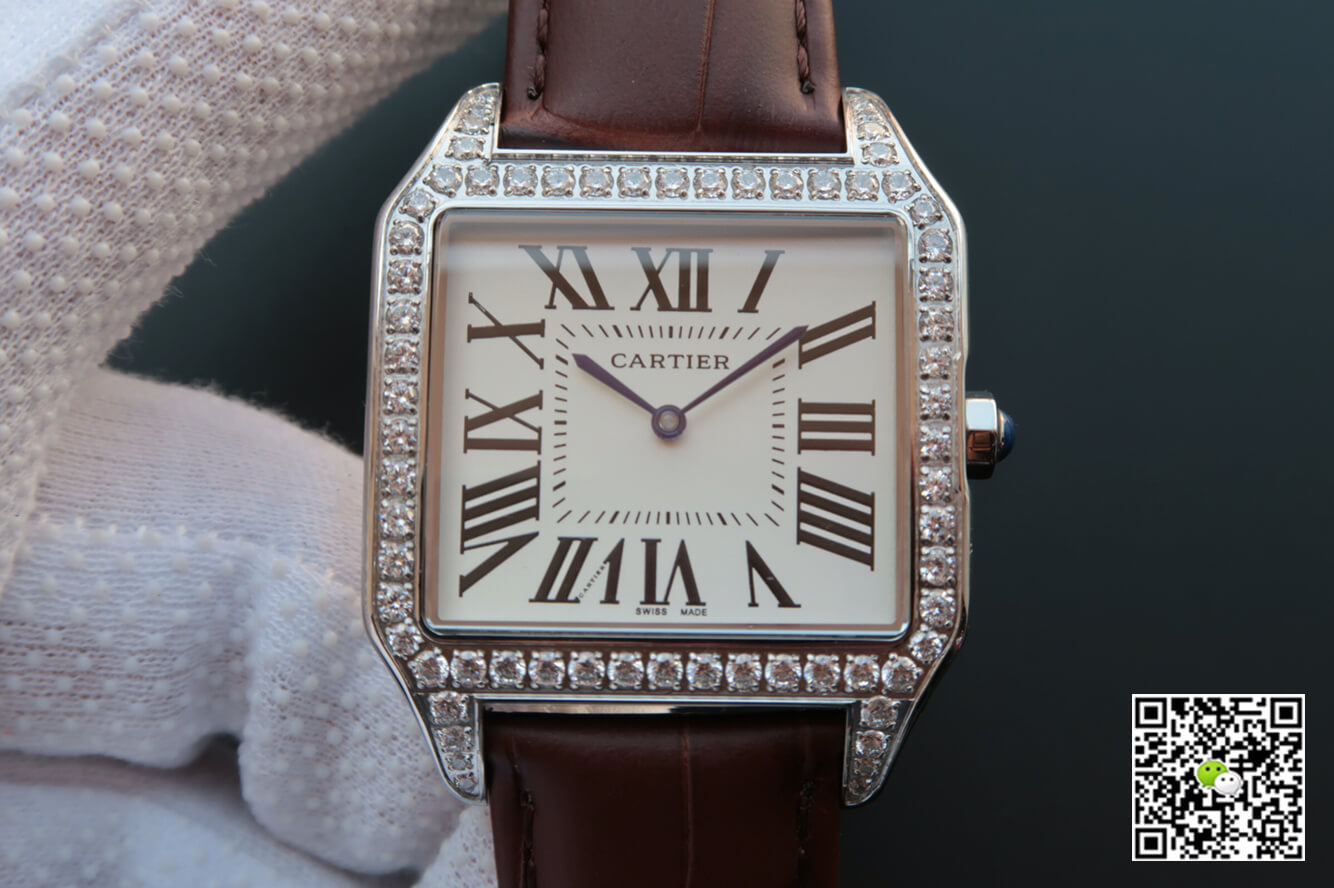 Cartier Santos WH100651 V6 Factory White Dial