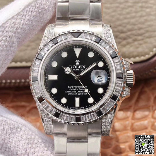 Rolex Submariner Date 116610LN Diamond Customized Edition GS Factory Black Dial