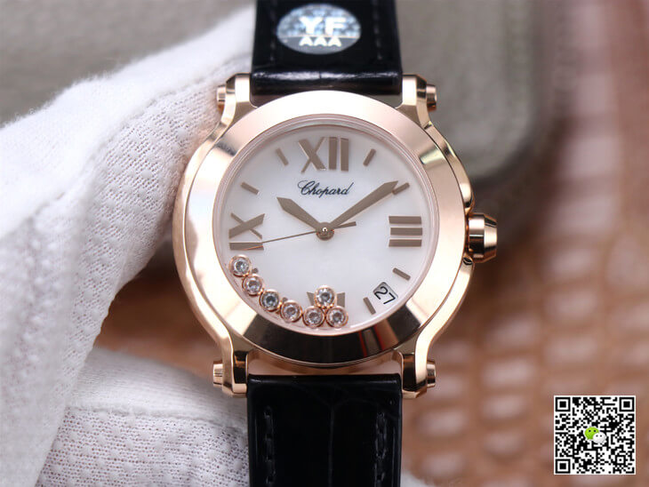 Chopard Happy Sport 278492 YF Factory White Dial Rose Gold