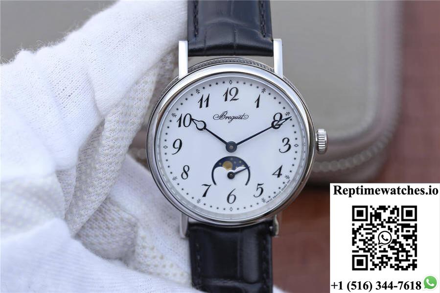 Breguet Classique Moonphase 9087Bb/29/964 Tw Factory White Dial-Rep Time Watches