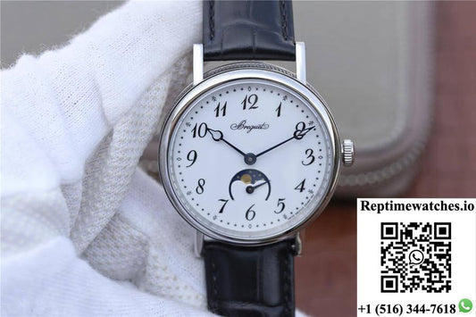 Breguet Classique Moonphase 9087Bb/29/964 Tw Factory White Dial-Rep Time Watches