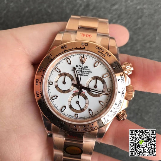 Rolex Daytona m116505-0010 Noob Factory White Dial