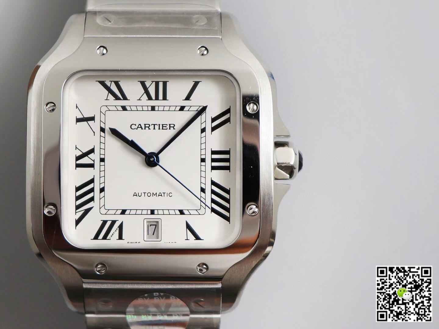 Cartier Santos WSSA0009 BV Factory White Dial