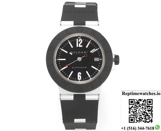 Bvlgari Aluminium 103445 Bv Factory Black Dial-Rep Time Watches