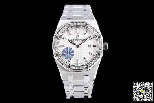 Audemars Piguet Royal Oak Quartz 67651ST.ZZ.1261ST.01 JF Factory White Dial