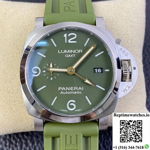 Panerai Luminor Pam01056 Vs Factory Green Rubber Strap-Rep Time Watches