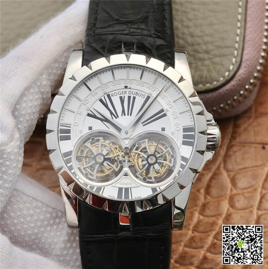 Roger Dubuis Excalibur RDDBEX0250 JB Factory Tourbillon White Dial