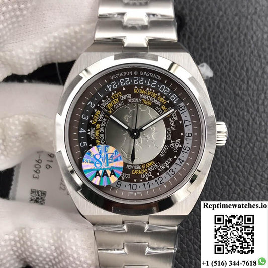 Vacheron Constantin Overseas 7700V/110A-B176 World Time 8F Factory Brown Dial-Rep Time Watches