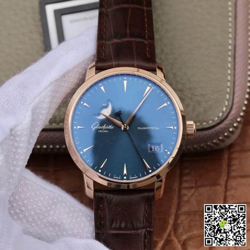 Glashutte Original Senator 1-36-04-04-02-01 Moonphase Gray Dial
