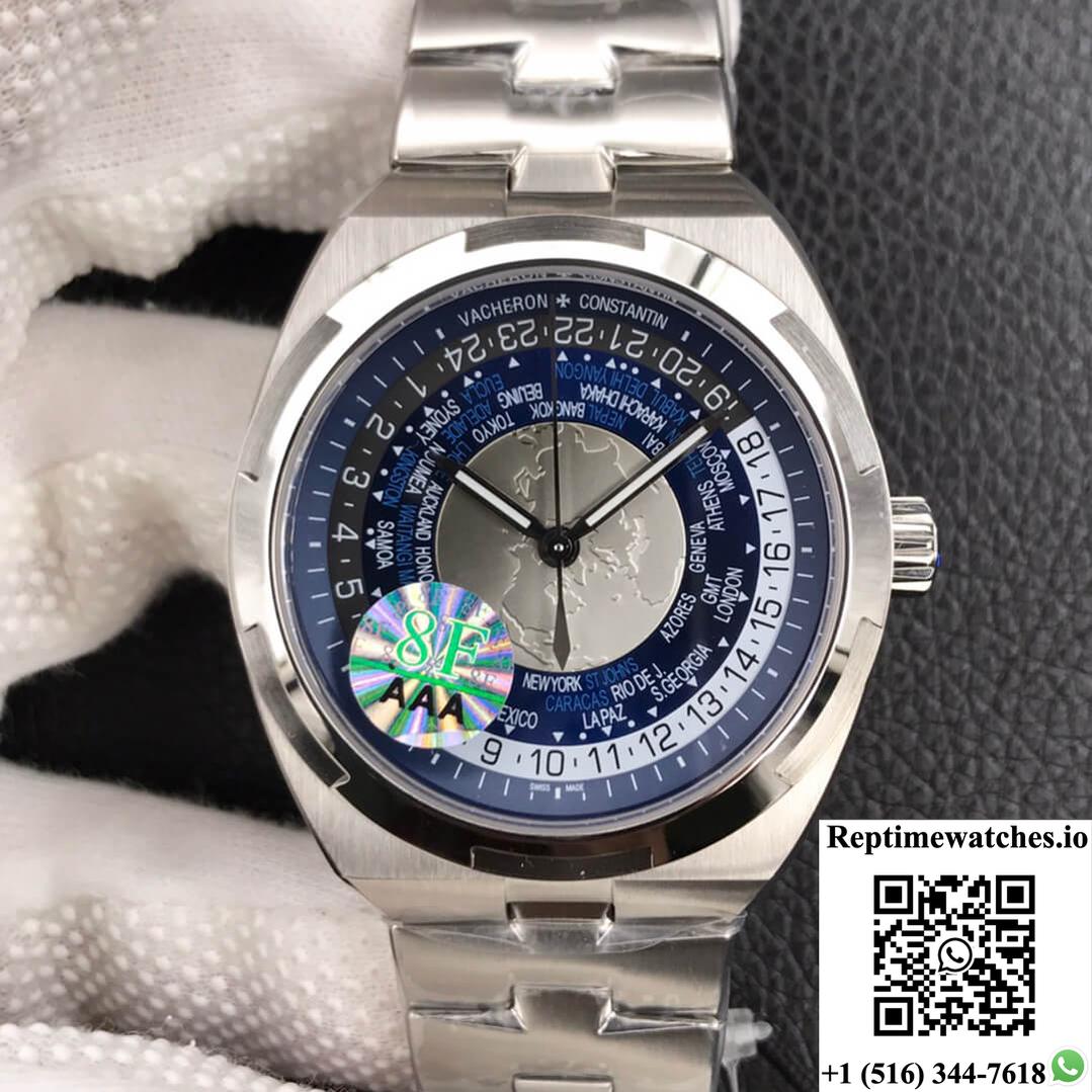 Vacheron Constantin Overseas 7700V/110A-B172 World Time 8F Factory Blue Dial-Rep Time Watches