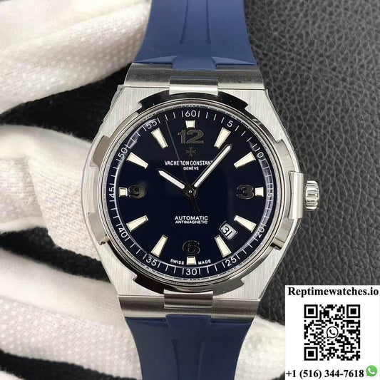 Vacheron Constantin Overseas 47040 8F Factory Blue Rubber Strap-Rep Time Watches