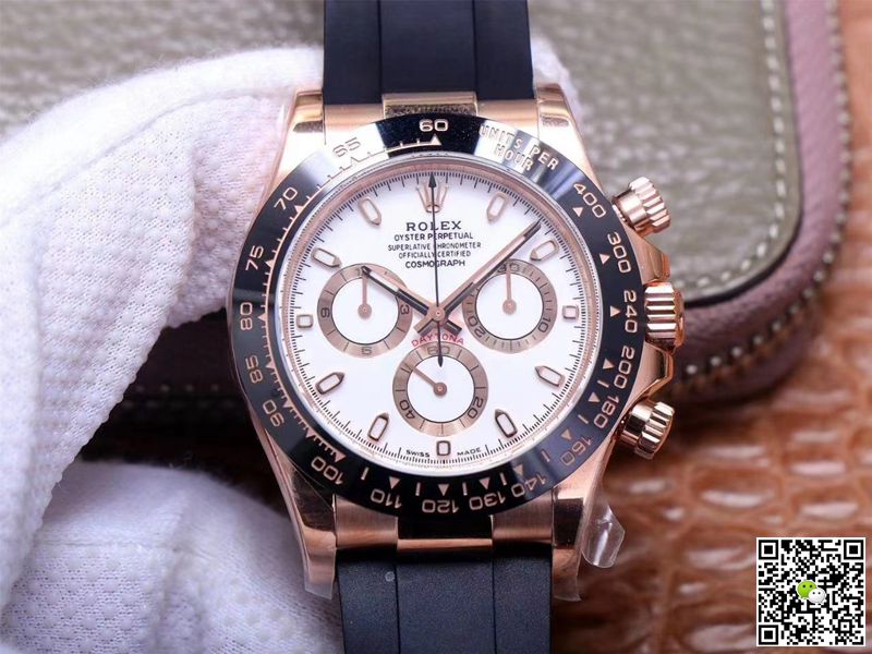 Rolex Daytona M116515LN-0019 Noob Factory White Dial 4130 Movement