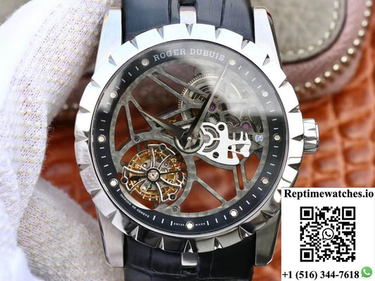 Roger Dubuis Excalibur Rddbex0393 Jb Factory Tourbillon Stainless Steel Case-Rep Time Watches