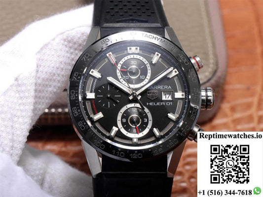 Tag Heuer Carrera Car201Z.Ft6046 Xf Factory Black Dial-Rep Time Watches