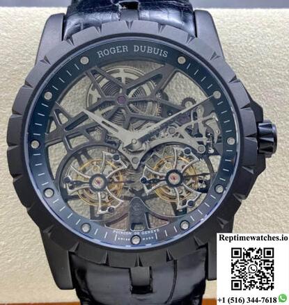 Roger Dubuis Excalibur Rddbex0364 Ys Factory Skeleton Double Tourbillon Dial-Rep Time Watches
