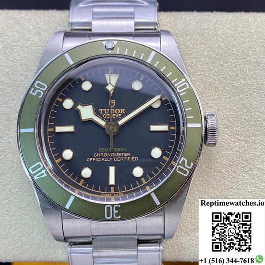 Tudor Heritage Black Bay Green Harrods Special Edition 79230G Zf Factory Black Dial-Rep Time Watches