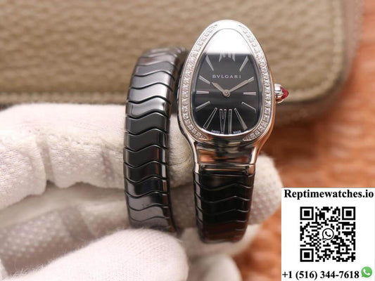 Bvlgari Serpenti Bv Factory Black Dial-Rep Time Watches