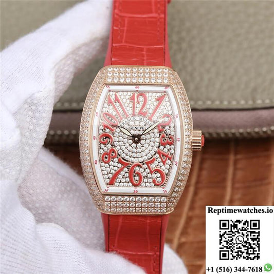 Franck Muller Vanguard Ladies Abf Factory Diamond Case-Rep Time Watches