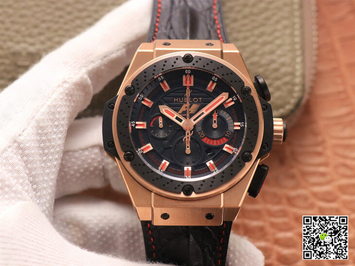 Hublot King Power Ferrari F1 V6 Factory Black Dial Rose Gold
