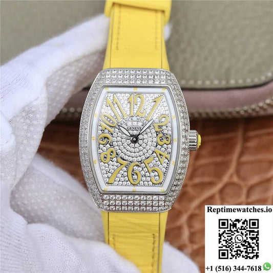 Franck Muller Vanguard Ladies Abf Factory Cowhide Strap-Rep Time Watches