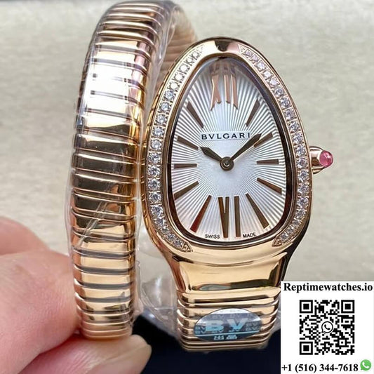 Bvlgari Serpenti 103003 Bv Factory Silvery White Dial-Rep Time Watches