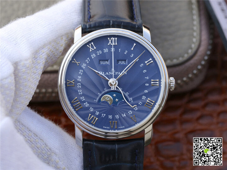 Blancpain Villeret 6654-1529-55B OM Factory V2 Blue Dial