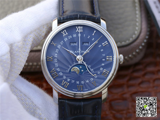 Blancpain Villeret 6654-1529-55B OM Factory V2 Blue Dial