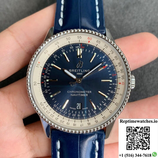 Breitling Navitimer 1 A17326211C1P3 V7 Factory Leather Strap-Rep Time Watches