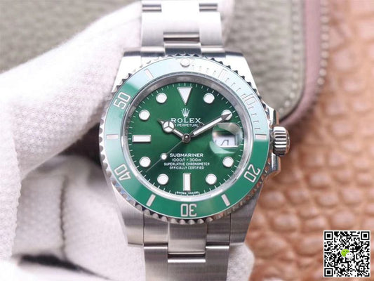 Rolex Submariner 116610LV-97200 Noob Factory V11 Green Dial
