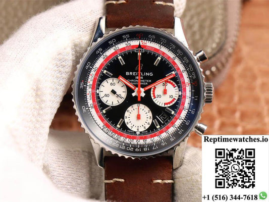 Breitling Navitimer 1 B01 Chronograph 43 Swissair Edition Ab01211B1B1X1 V9 Factory Black Dial-Rep Time Watches