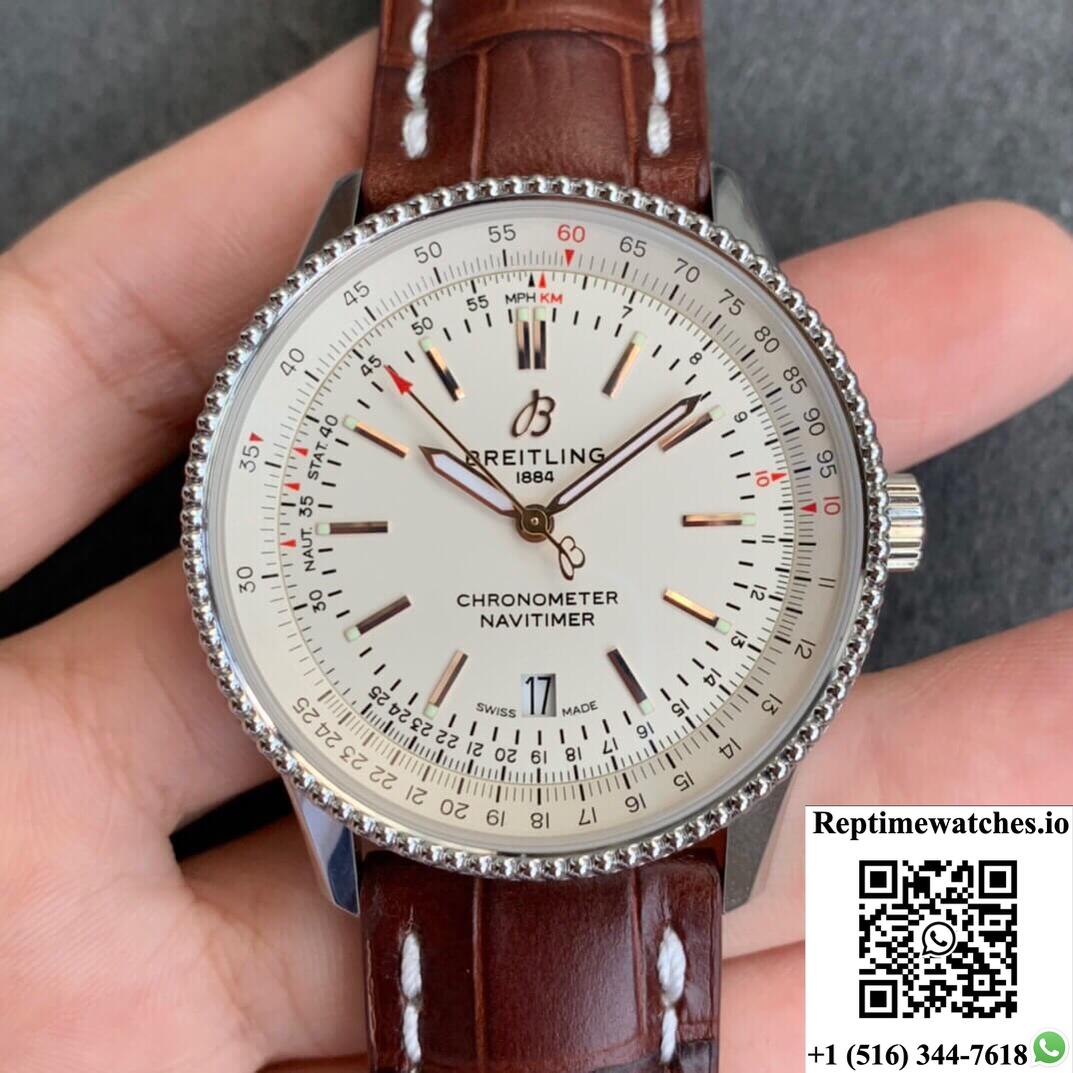 Breitling Navitimer 1 A17326211G1P2 V7 Factory Leather Strap-Rep Time Watches