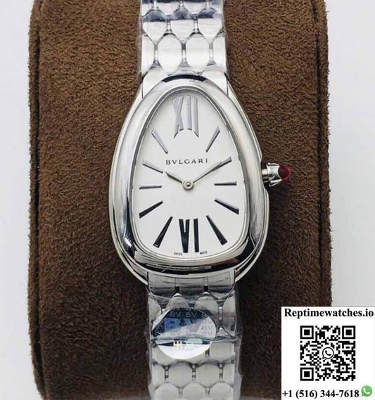 Bvlgari Serpenti 103141 Bv Factory Silver White Dial-Rep Time Watches