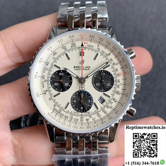 Breitling Navitimer 1 B01 Ab0121211G1A1 Gf Factory Silver Dial-Rep Time Watches