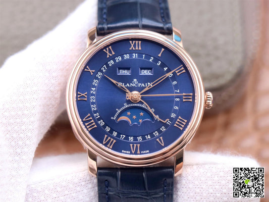 Blancpain Villeret 6654-3640-55 OM Factory V3 Blue Dial