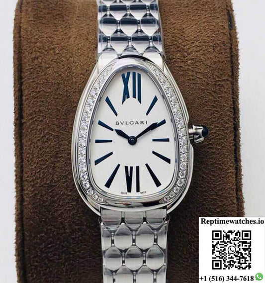 Bvlgari Serpenti 103148 Bv Factory Diamond White Dial-Rep Time Watches