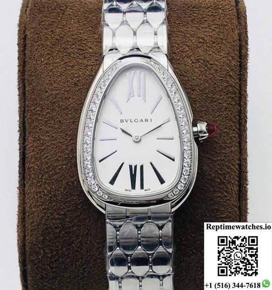 Bvlgari Serpenti 103361 Bv Factory Silver White Dial-Rep Time Watches