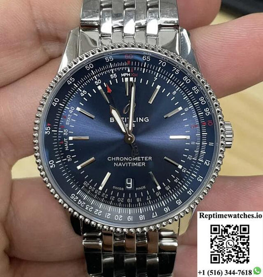 Breitling Navitimer 1 A17326161C1A1 V7 Factory Blue Dial-Rep Time Watches