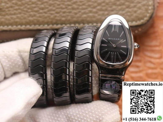 Bvlgari Serpenti Bv Factory Black Ceramic Dial-Rep Time Watches