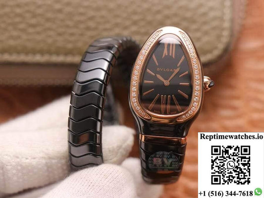 Bvlgari Serpenti 102532 Bv Factory Rose Gold Diamond-Rep Time Watches