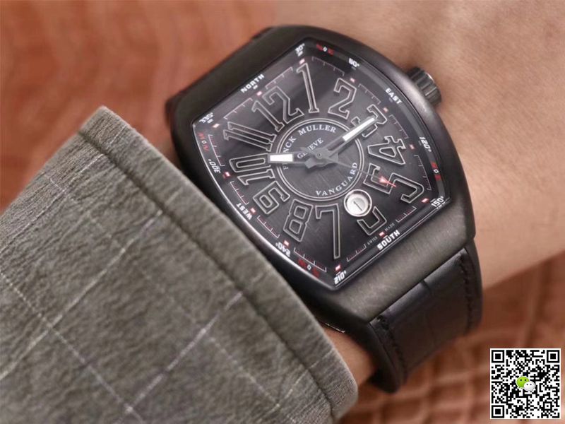 Franck Muller Vanguard V 45 SC DT TT NR BR TT ZF Factory Black Dial