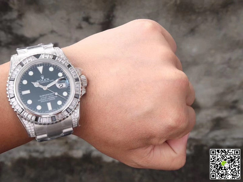 Rolex Submariner Date 116610LN Diamond Customized Edition GS Factory Black Dial